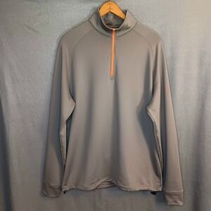 Dunning Shirt Mens Large Gray Golf Pullover 1/4 Zip Performance Stretch